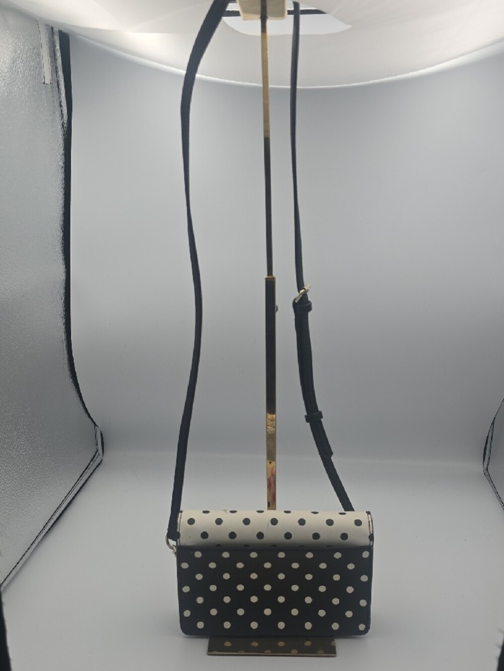 Karl Lagerfeld Corinne Black/White Polka Dot Floral Small Crossbody (EUC)(HTF)🌸 - Picture 14 of 14